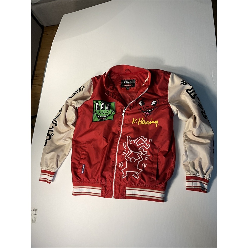 Keith Haring Members Only Varsity Windbreaker Jacket Size Small  Streetwear Art